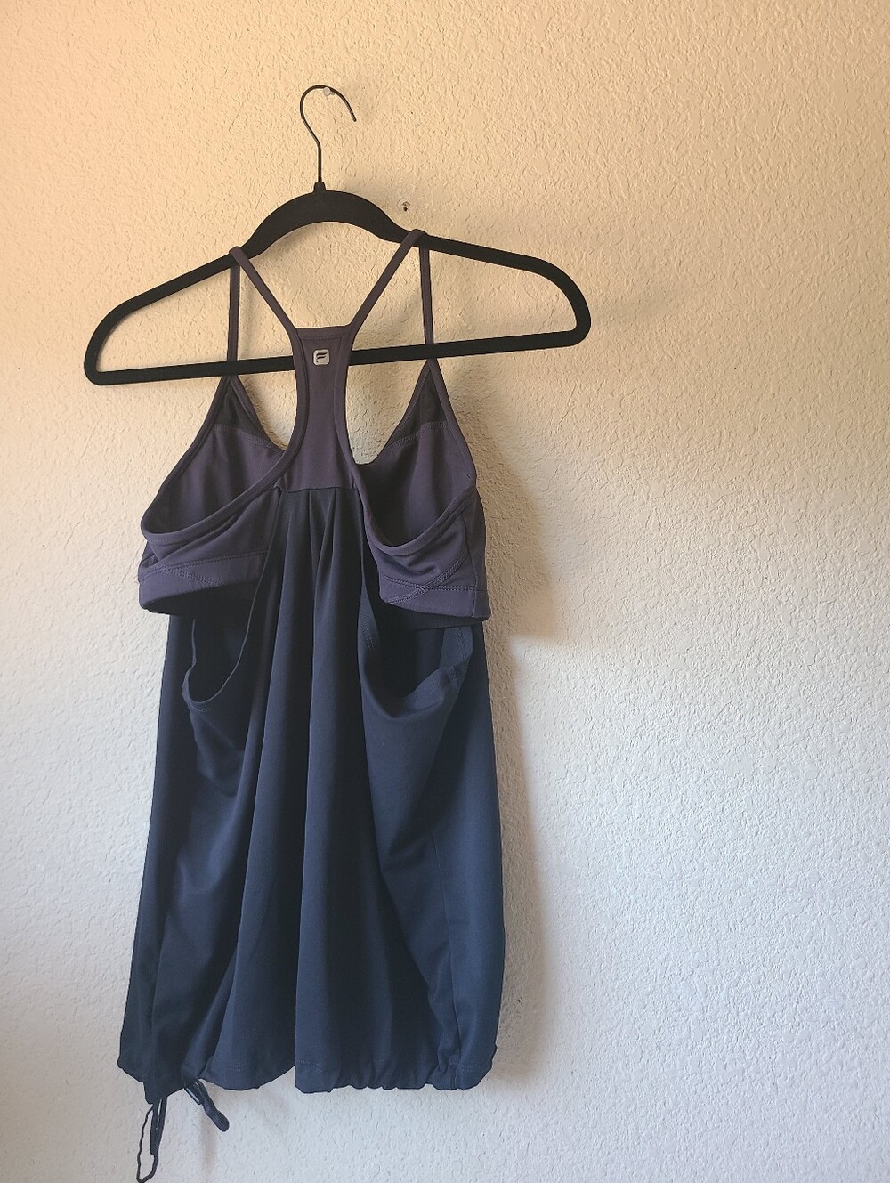 Fabletics Built in Bra Tank Women’s Navy Blue Strappy Tank Top Size M - Picture 2 of 6